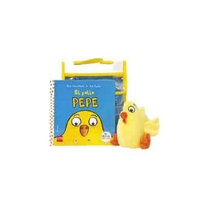 Libro infantil y peluche el pollo pepe