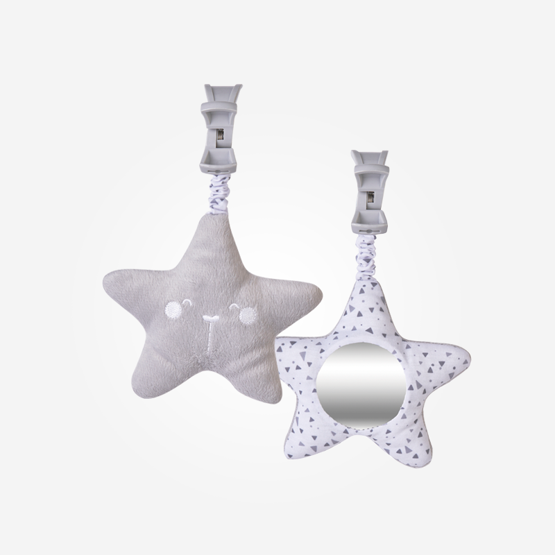 Sonajero wild star estrellita Gris