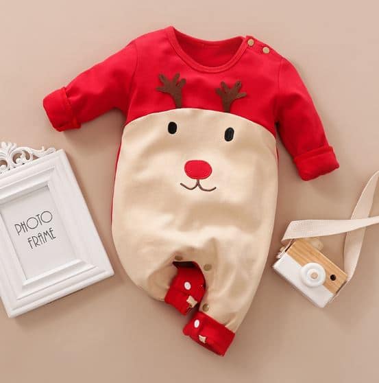 Mi primera Navidad Traje de bebé recién nacido Ropa ropa Niña Niño Rojo  Romper Traje Regalos de Navidad 22