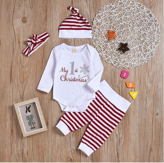 Conjunto 4 Mi primera Navidad ROJO | Babyniceness