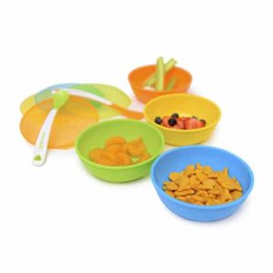 pack-cuencos con tapas y cucharas love a bowls 10 piezas Munchkin-2
