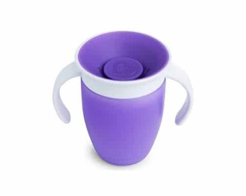 Taza antigoteo morada Munchkin