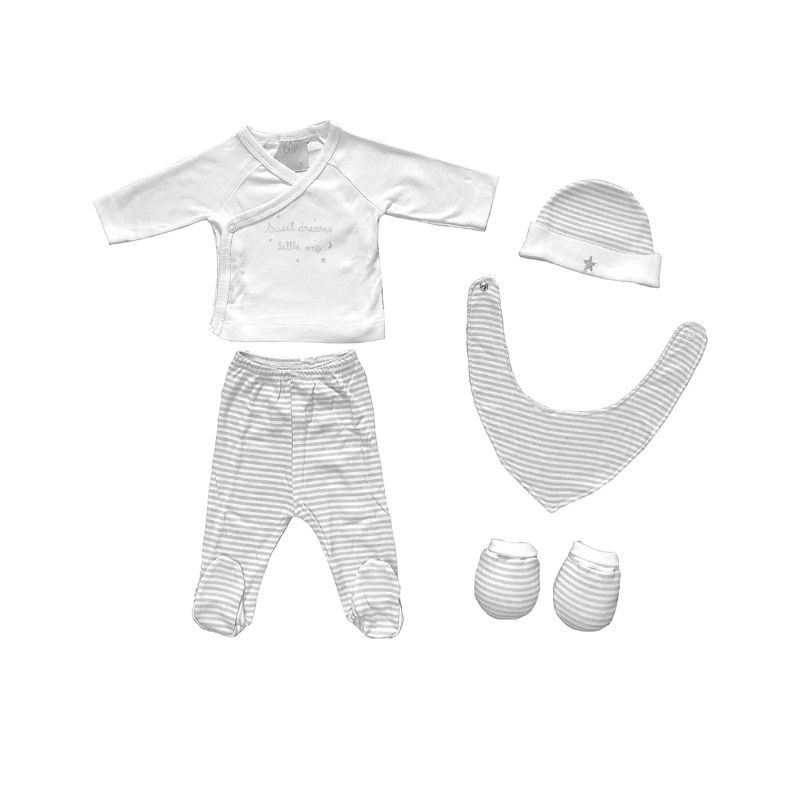 conjunto+primera+puesta+bebe+sweet+dreams+gris