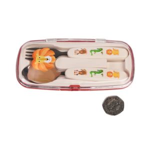 set-cubiertos infantiles-colourful-creatures-babyniceness