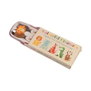 set-cubiertos infantiles-colourful-creatures-babyniceness-4