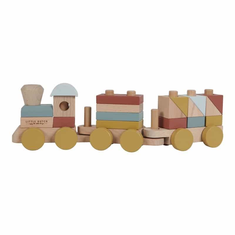 regalos originales bebes TREN PURE&NATURE LITTLE DUTCH en movimento