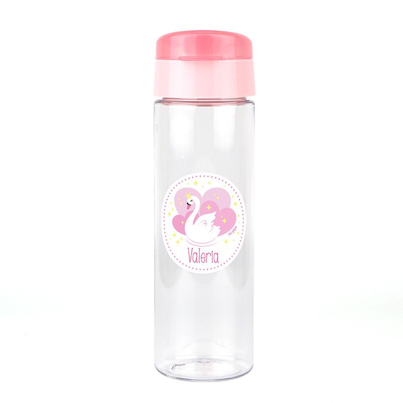 Botella Infantil Personalizada Cisne Rosa