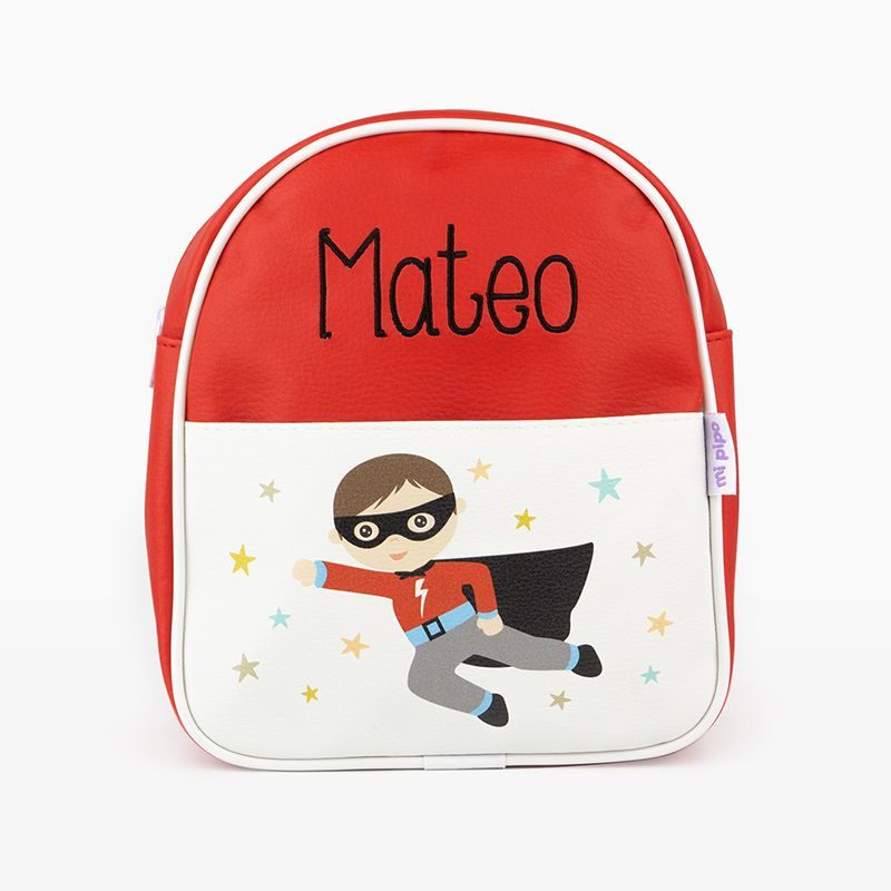 mochila-superheroe-roja-personalizada