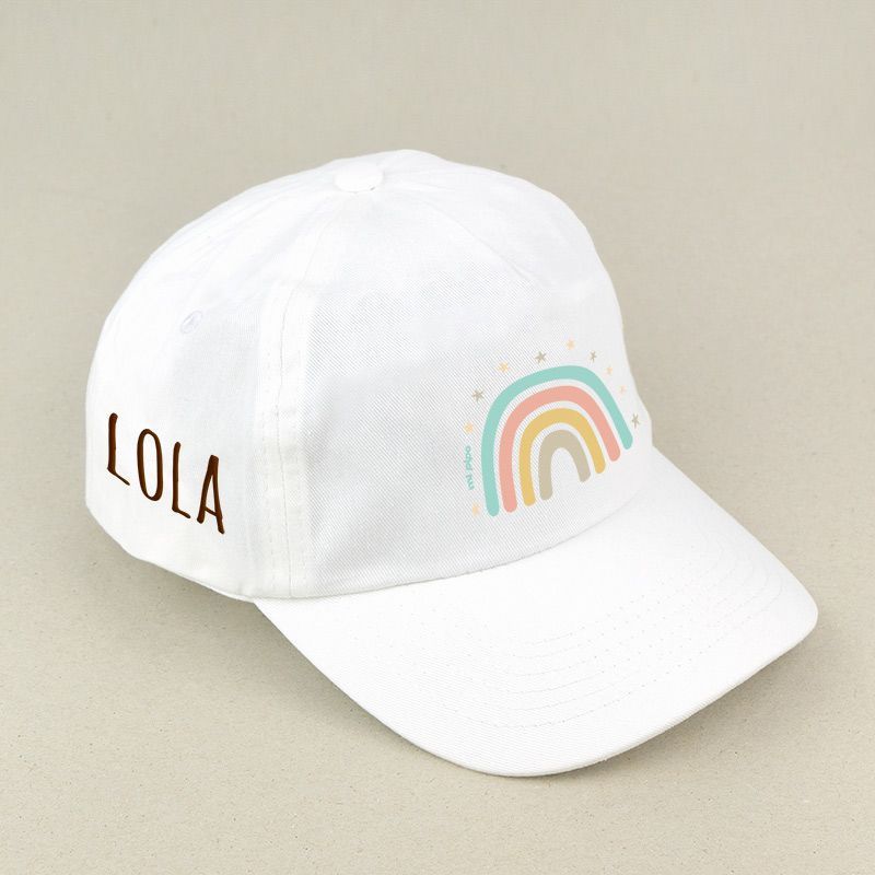 gorra-infantil-arcoiris-soft-blanca-personalizada