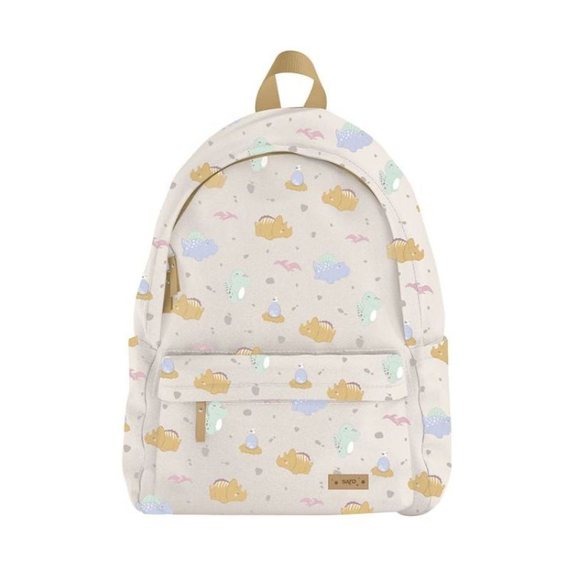 Mochila Infantil Dinos impermeable Mostaza