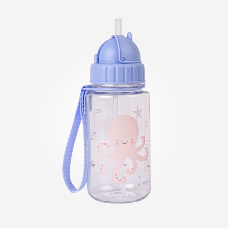 Botella agua con pajita - Cookie the Cat  Este verano con Babyniceness® -  Regalos Originales para Bebés