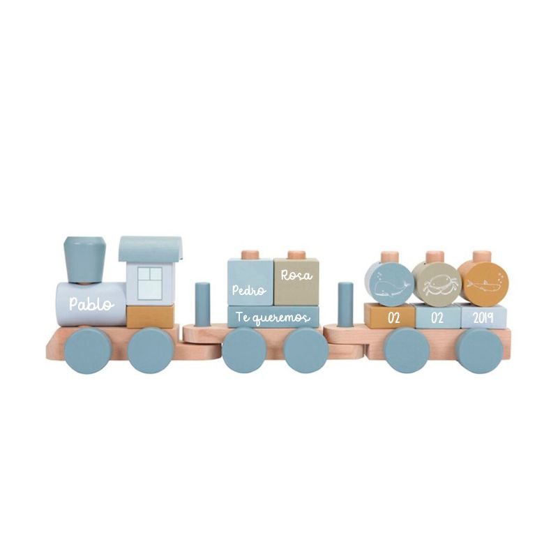 tren+personalizado+madera+azul+mensaje