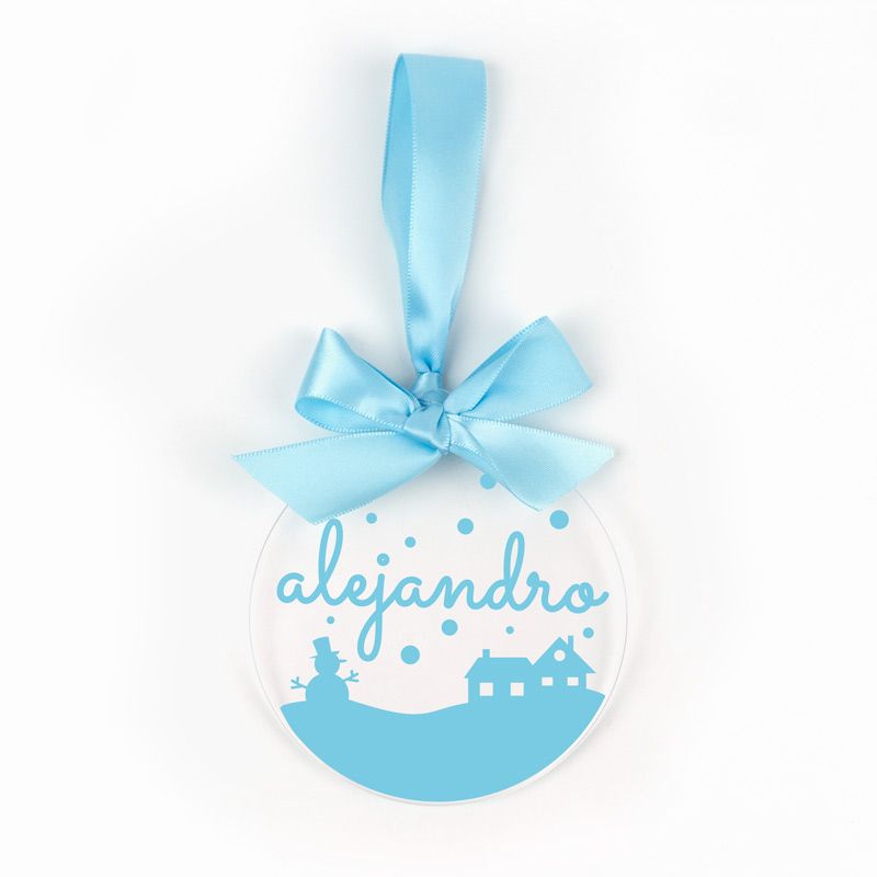 Bola Navidad metacrilato personalizada Azul